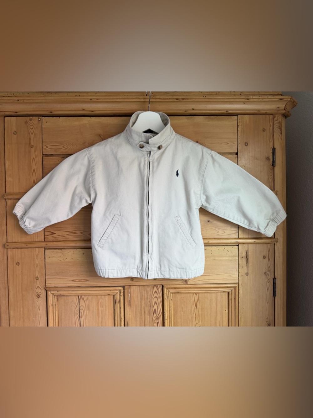 Ralph Lauren Cream Lightweight Jacket with Polo Label